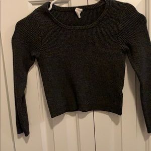 Black Crop Top! Long sleeve Size small!